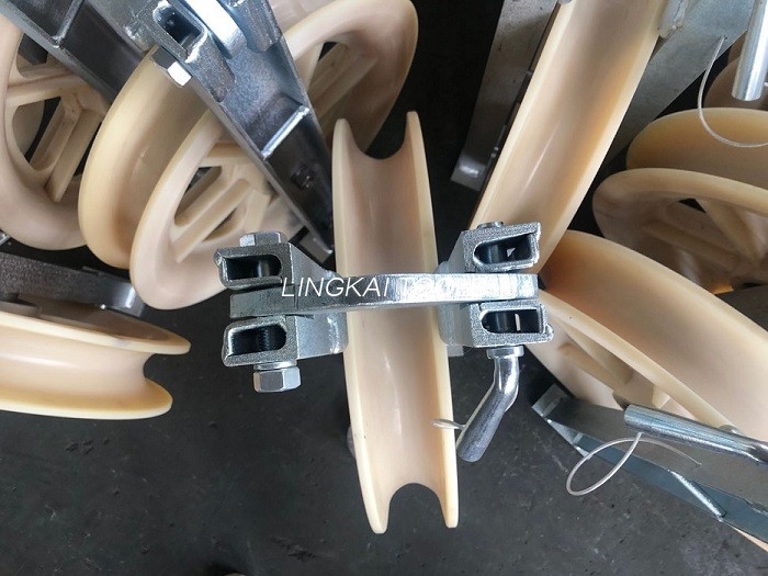Gancio per puleggia Cavo Rullo Ruota Puleggia Nylon Lega di alluminio Blocco a corda singola