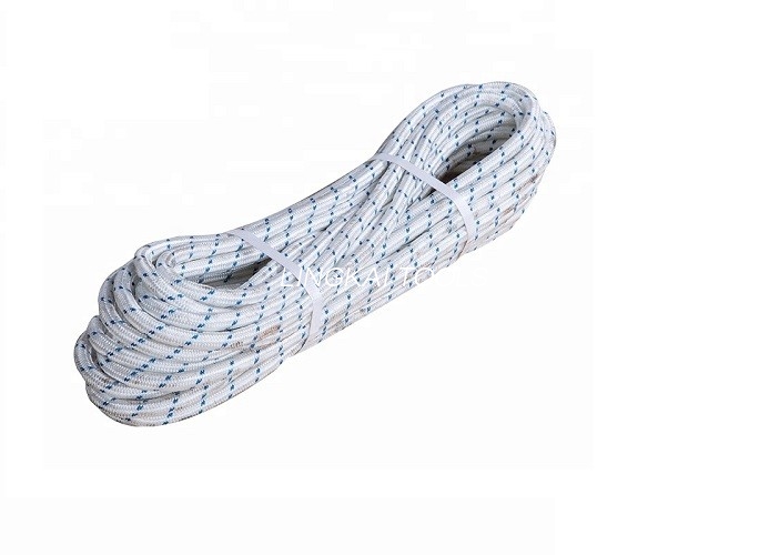 Corda in nylon intrecciata isolata in doppia seta, corda tiracavi multicolore