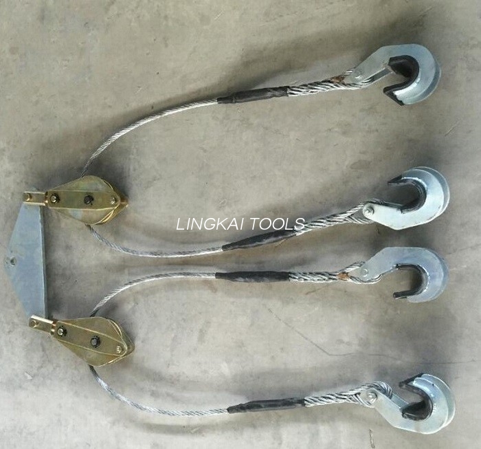 Strumenti per tesatura della linea di trasmissione del sollevatore per conduttori in bundle doppio Carico nominale 2x12 KN