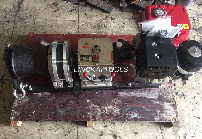 Motore diesel dell'estrattore dell'argano del cavo di velocità veloce del singolo cabestano nella costruzione della linea