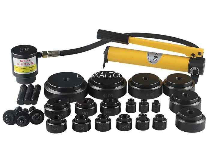 Punzonatrice idraulica modello SYK-8, corsa 100KN, 25 mm, per acciaio dolce