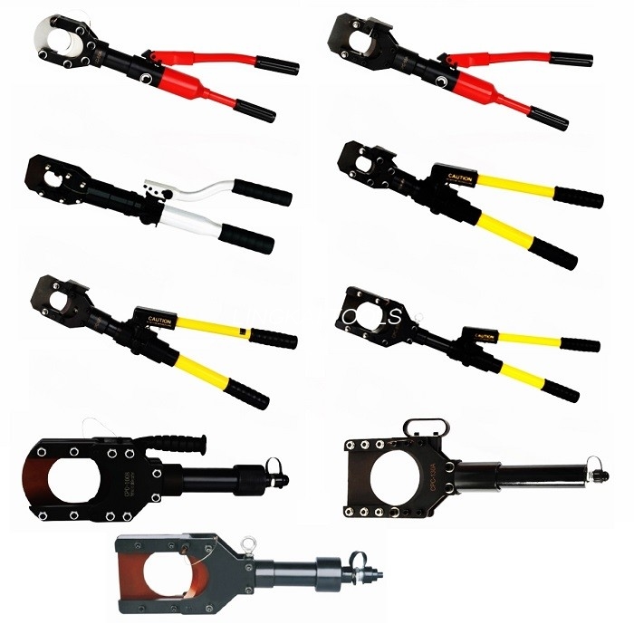 Tagliacavi idraulico per pinza a crimpare con corsa da 85 mm per il taglio di cavi Cu/Al rinforzati max 85 mm