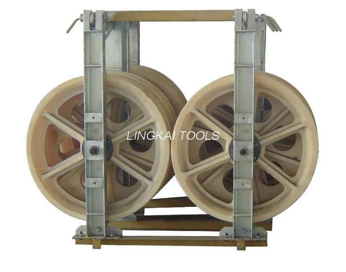 Blocco di tesatura in bundle personalizzato con tre strumenti per tesatura della linea di trasmissione del conduttore in nylon